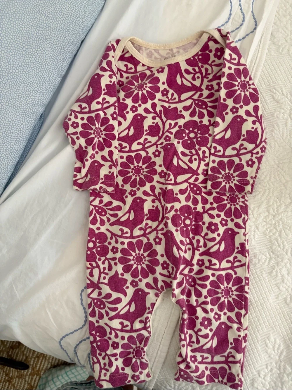 Kids Cotton Pajamas - Pink Floral & Orange Fox Prints